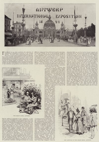 Esposizione Internazionale di Anversa 1894 da Melton Prior